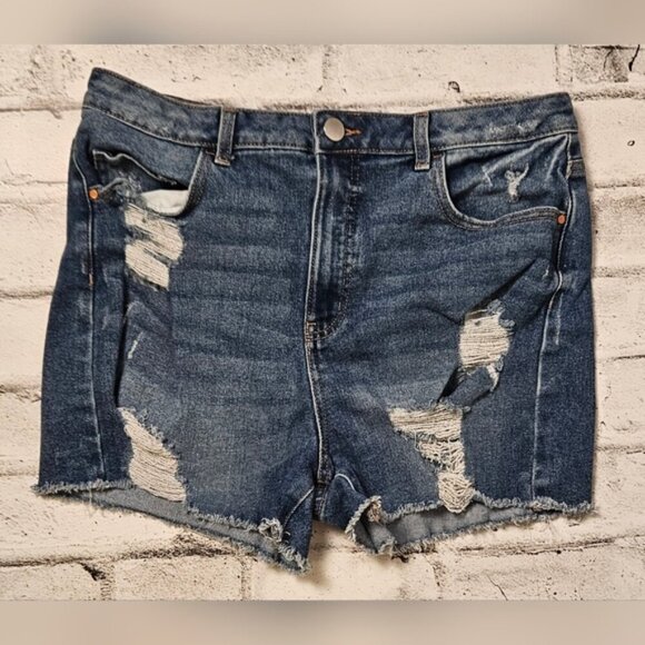 Nobo Distressed Denim Shorts - Picture 1 of 8